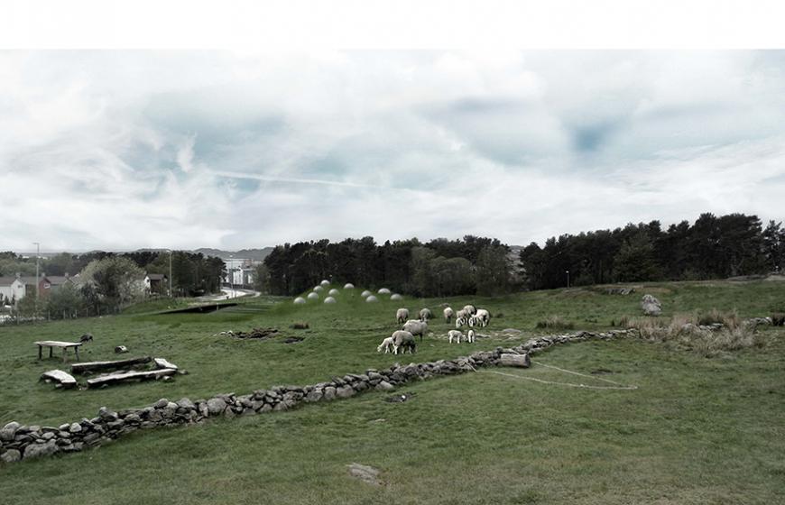 Besøkssenter nedsenket i terrenget