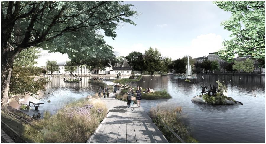 Parkbro øker kontakten med vannet