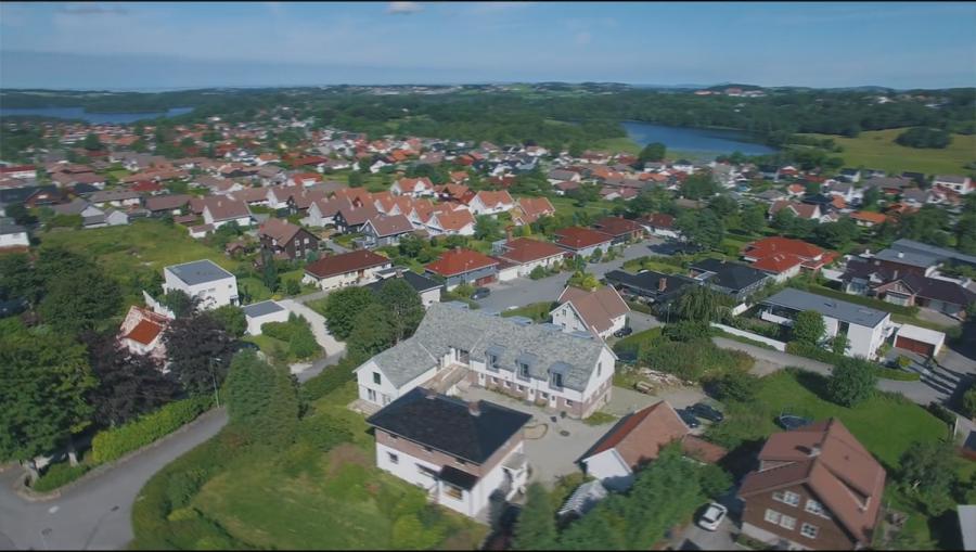 I en stor grønn hage